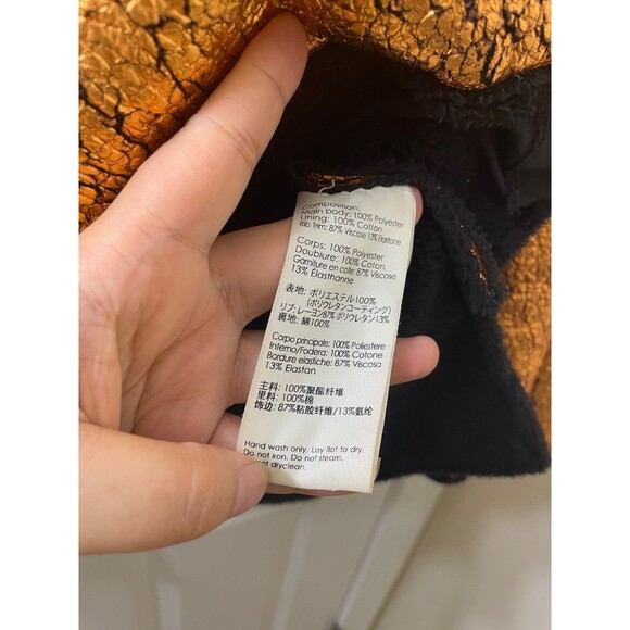 3.1 PHILLIP LIM Foil Copper Black CUT AWAY Self Underlayer SWEATSHIRT S - Picture 10 of 11